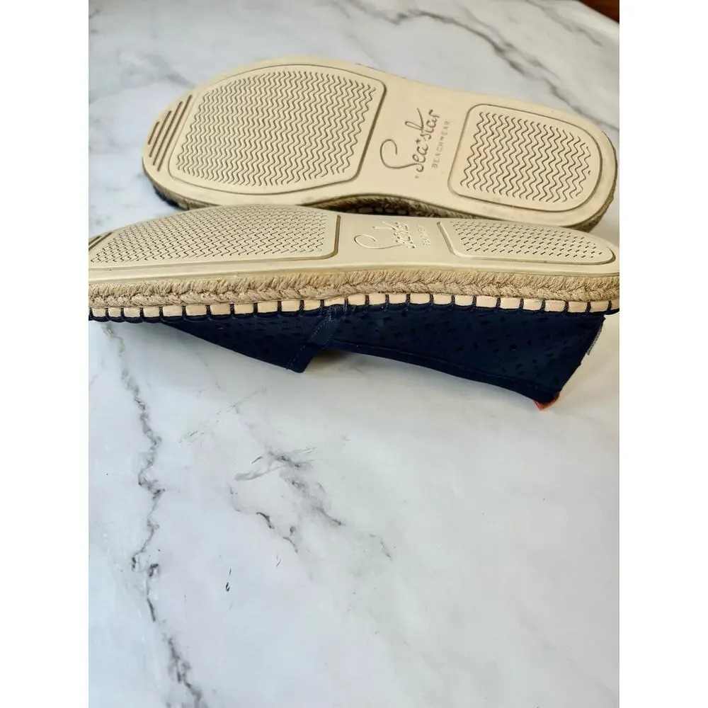Sea Star Shoe Women Size 6 Espadrilles Cap Toe Mesh Casual Slip On Resort Cruise - Picture 10 of 10